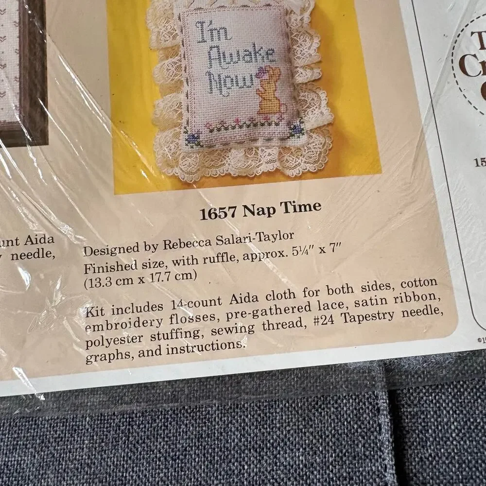 Nap Time Door Hanger Vintage Counted Cross Stitch Kit The Creative Circle - 1988